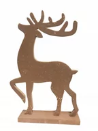 Ozdoby bożonarodzeniowe - Figurka świąteczna drewniana na półkę renifer 31 x 18 cm - miniaturka - grafika 1