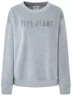 Bluzy damskie - Pepe Jeans Damska bluza z kapturem Cacey, Szary (szary Marl), XL - miniaturka - grafika 1