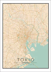 Plakat, Tokio mapa kolorowa, 40x50 cm - Plakaty - miniaturka - grafika 1