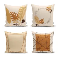 Poszewki na poduszki - Pomarańczowo-beżowe poszewki na poduszki zestaw 4 szt. 43x43 cm – Minimalist Cushion Covers - miniaturka - grafika 1