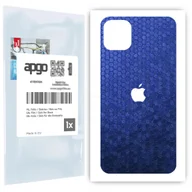 Folie ochronne do telefonów - Folia naklejka skórka strukturalna na TYŁ do Apple iPhone 11 Pro Max -  Plaster Miodu Niebieski - apgo SKINS - miniaturka - grafika 1