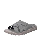 Klapki i japonki męskie - Rieker Męskie klapki 21690, szare, 46 EU, szary, 46 EU - miniaturka - grafika 1