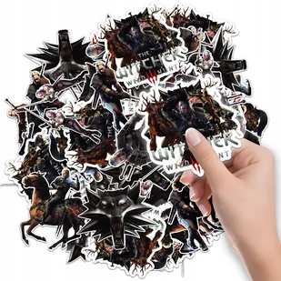 NAKLEJKI ETYKIETY NA ZESZYT NALEPKA Z POSTACIAMI WIEDŹMIN WZORY 6 SZT - Szkolne artykuły papiernicze - miniaturka - grafika 1
