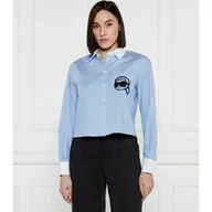 Koszule damskie - Karl Lagerfeld Koszula IKON Cropped Fit - miniaturka - grafika 1
