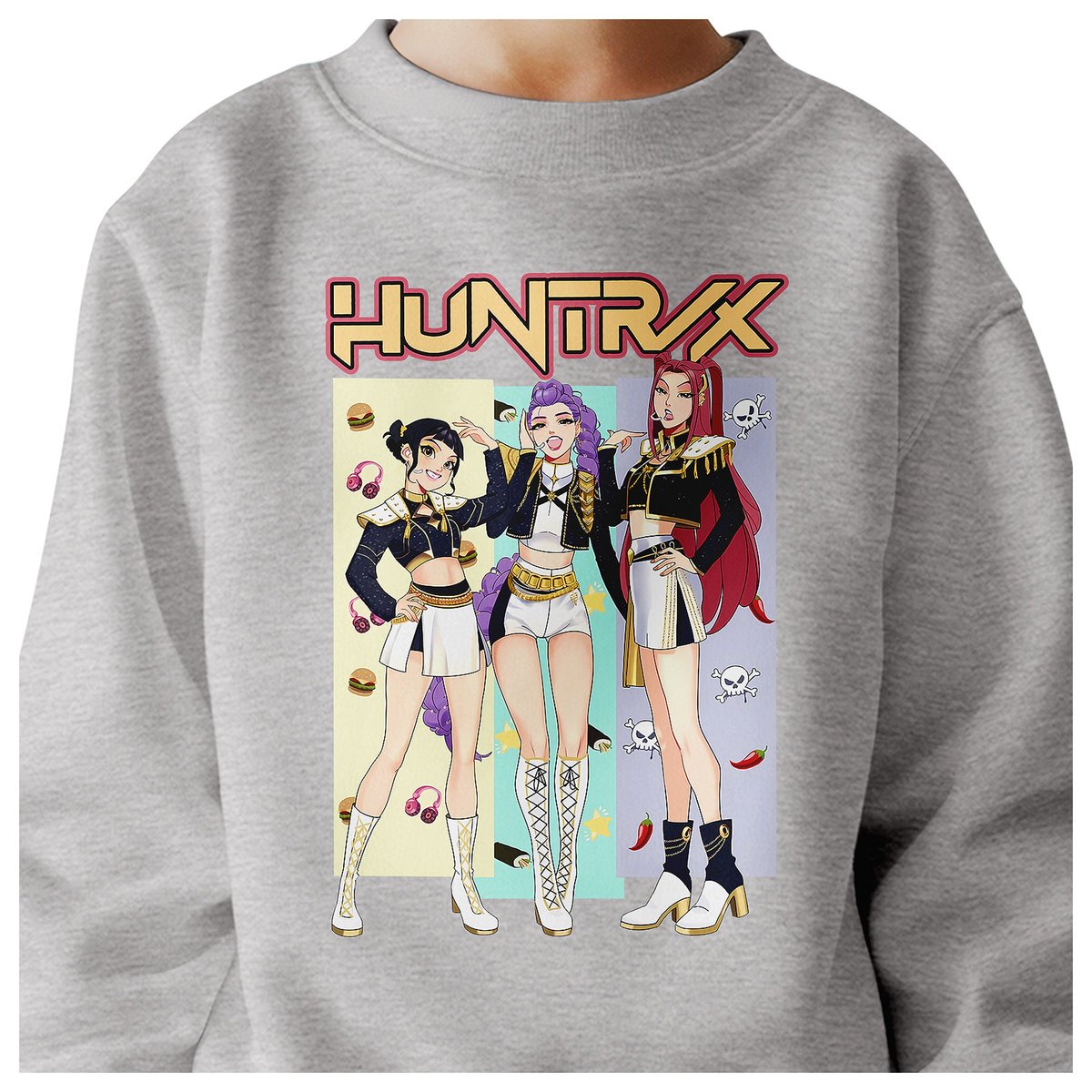 BLUZA DZIECIĘCA KPOP DEMON HUNTERS HUNTRIX 104 BAWEŁNIANA JAKOŚĆ