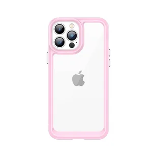 Outer Space Case etui do iPhone 13 Pro sztywny pokrowiec z żelową ramką różowy - Etui i futerały do telefonów - miniaturka - grafika 1
