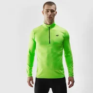 Koszulki sportowe męskie - Męski longsleeve termoaktywny 4F 4FAW23UBRUM035 - zielony - miniaturka - grafika 1
