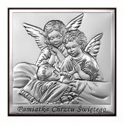 Ikony i obrazy sakralne - Murrano Obrazek Srebrny Prezent Na Chrzciny GRAWER OBR-482 - miniaturka - grafika 1