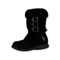 Kozaki damskie - Kozaki dziewczęce czarne zamek U.S POLO ASSN 23 - miniaturka - grafika 1