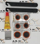 Dętki rowerowe - Łatki Zestaw Naprawczy Do Dętek I Basenów Z Łyżką Do Zmiany Opony - miniaturka - grafika 1