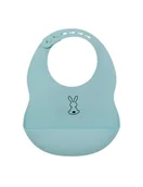 Śliniaki i fartuszki - Nattou Śliniak silikonowy z kieszonką jasnoniebieski - miniaturka - grafika 1