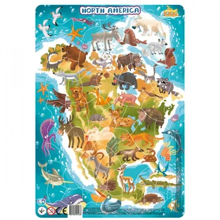 Ravensburger Puzzle ramkowe 53 elementy. DODO. Ameryka Północna - Puzzle Ravensburger Puzzle ramkowe 53 elementy. DODO. Ameryka Północna - Puzzle - miniaturka - grafika 1