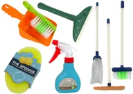 Zabawki AGD - Zestaw do Sprzątania Cleaning Set 11 Elementów AGD Mop Miotła Wiadro - miniaturka - grafika 1