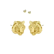 Kolczyki - Kolczyki z Tygrysem srebro pozłacane - MEJK Jewellery - miniaturka - grafika 1