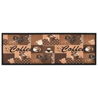 Maty antypoślizgowe - vidaXL Kuchenna mata podłogowa Coffee, brązowa, 45x150 cm vidaXL - miniaturka - grafika 1