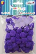 Prace ręczne dla dzieci - Pompony dekoracyjne Aliga Fiol. 2cm 60szt POM-405 - miniaturka - grafika 1