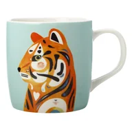 Kubki - Niebieski porcelanowy kubek Maxwell & Williams Pete Cromer Tiger, 375 ml - miniaturka - grafika 1