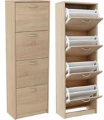 Szafki na buty - Meble-Bestseller, Szafka na buty julia 4k k025 dąb sonoma 152x50x28 cm - miniaturka - grafika 1