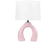 Lampy stojące - Lampa stołowa ceramiczna różowa ABBIE - miniaturka - grafika 1