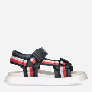Sandały dziecięce Tommy Hilfiger Stripes Sandal T3B2-32905-1355800- 35 Blue (8052578195277_PL) - Buty dla chłopców - miniaturka - grafika 1