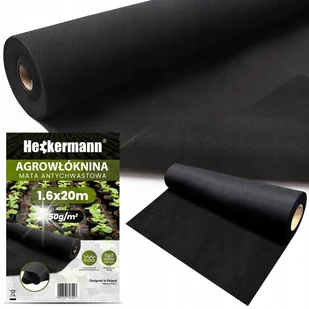 AGROTKANINA AGROWŁÓKNINA MATA ANTYCHWASTOWA CZARNA UV 3% 1,6x20m 50g/m2 - Agrowłókniny - miniaturka - grafika 1