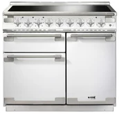 Kuchenki elektryczne - Kuchnia z płytą indukcyjną FALCON Elise 100 Biały szczotkowany nikiel - miniaturka - grafika 1