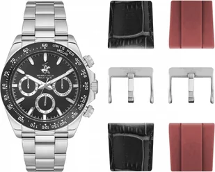 Zegarek Zestaw męski BEVERLY HILLS BP3608X.350 stalowy fashion dodatkowy pasek - Zegarki męskie - miniaturka - grafika 1