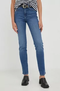 Spodnie damskie - Wrangler jeansy Slim Airblue damskie high waist - grafika 1