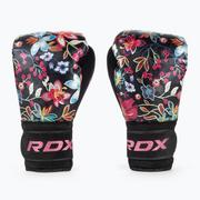 Rękawice bokserskie - Rękawice bokserskie RDX FL-3 czarno-kolorowe BGR-FL3  8 oz - miniaturka - grafika 1