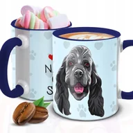 Kubki - Kubek Z Nadrukiem DLA FANA COOKER SPANIELA Granatowo Biały Kreator - miniaturka - grafika 1