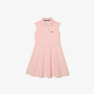 Lacoste dziewczęca sukienka polo typu fit and flare z elastycznej piki - Sukienki i spódniczki dla dziewczynek - miniaturka - grafika 1