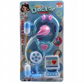 Zabawy w naśladowanie dorosłych - ZESTAW LEKARZA ZE STETOSKOPEM ZABAWKI MAŁY DOKTOR DLA DZIECI RÓŻNE KOLORY - miniaturka - grafika 1