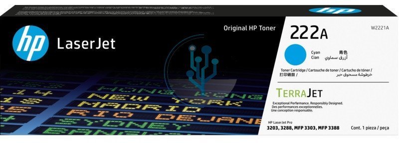 HP 222A - Cyan - original - LaserJet - Tonerpatrone W2221A - fur Color LaserJet Pro MFP 3302fdn