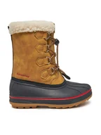 Buty dla dziewczynek - Kimberfeel Śniegowce Sonik Brązowy - miniaturka - grafika 1