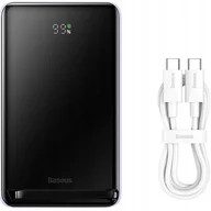 Powerbanki - Baseus Magnetic Bracket Wireless Fast Charge Power Bank 10000mAh 20W Purple(With Xiaobai series fast charging Cable Type-C to Type-C 60W(20V/3A) 50cm White) - miniaturka - grafika 1