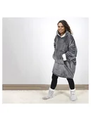 Bluzy damskie - THE HOME DECO FACTORY Bluza w kolorze szarym - miniaturka - grafika 1