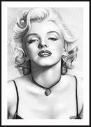 Plakaty - Poster Story, Plakat, Portrer Rysunkowy Marilyn Monroe, wymiary 50 x 70 cm - miniaturka - grafika 1