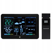 Stacje pogodowe - Bezprzewodowa stacja pogodowa termometr barometr zegar budzik prognoza Baue - miniaturka - grafika 1