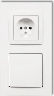 Karlik DGV-2 Gniazdo ssące odkurzacza centralnego z gniazdem pojedynczym z uziem - Gniazdka elektryczne - miniaturka - grafika 1