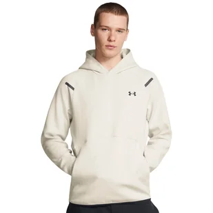 Męska bluza treningowa nierozpinana z kapturem Under Armour UA Unstoppable Flc Hd Eu - beżowa - UNDER ARMOUR - Bluzy sportowe męskie - miniaturka - grafika 1