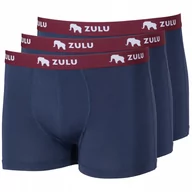 Majtki męskie - Męskie bokserki Zulu Bambus 210 3-pack Rozmiar: S / Kolor: niebieski/czerwony - miniaturka - grafika 1
