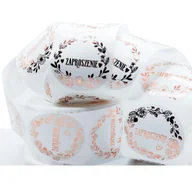 Scrapbooking - Naklejki Ozdobne Okrągłe 3,8 Cm Zaproszenie 10Szt - miniaturka - grafika 1