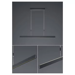 B-Leuchten Delta lampa wisząca LED 100 cm czarna - Lampy sufitowe - miniaturka - grafika 1
