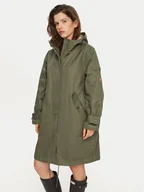 Kurtki damskie - Hunter Parka Hanley HARW0015242 Zielony Regular Fit - miniaturka - grafika 1