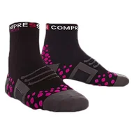 Skarpetki sportowe męskie - COMPRESSPORT skarpetki rowerowe BIKE SOCKS HI czarno- różowe - miniaturka - grafika 1
