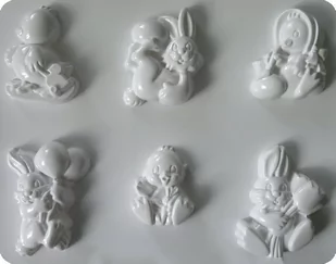 Zajączki wielkanocne, formy do odlewów gipsowych - Akcesoria rzeźbiarskie - miniaturka - grafika 1