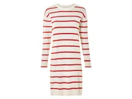 Sukienki - esmara® Sukienka midi damska z bawełną organiczną (beżowy/czerwony/paski, XL(48/50)) - miniaturka - grafika 1