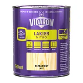 Lakiery do drewna - Vidaron Lakier Nitro bezbarwny mat 0,75L - miniaturka - grafika 1