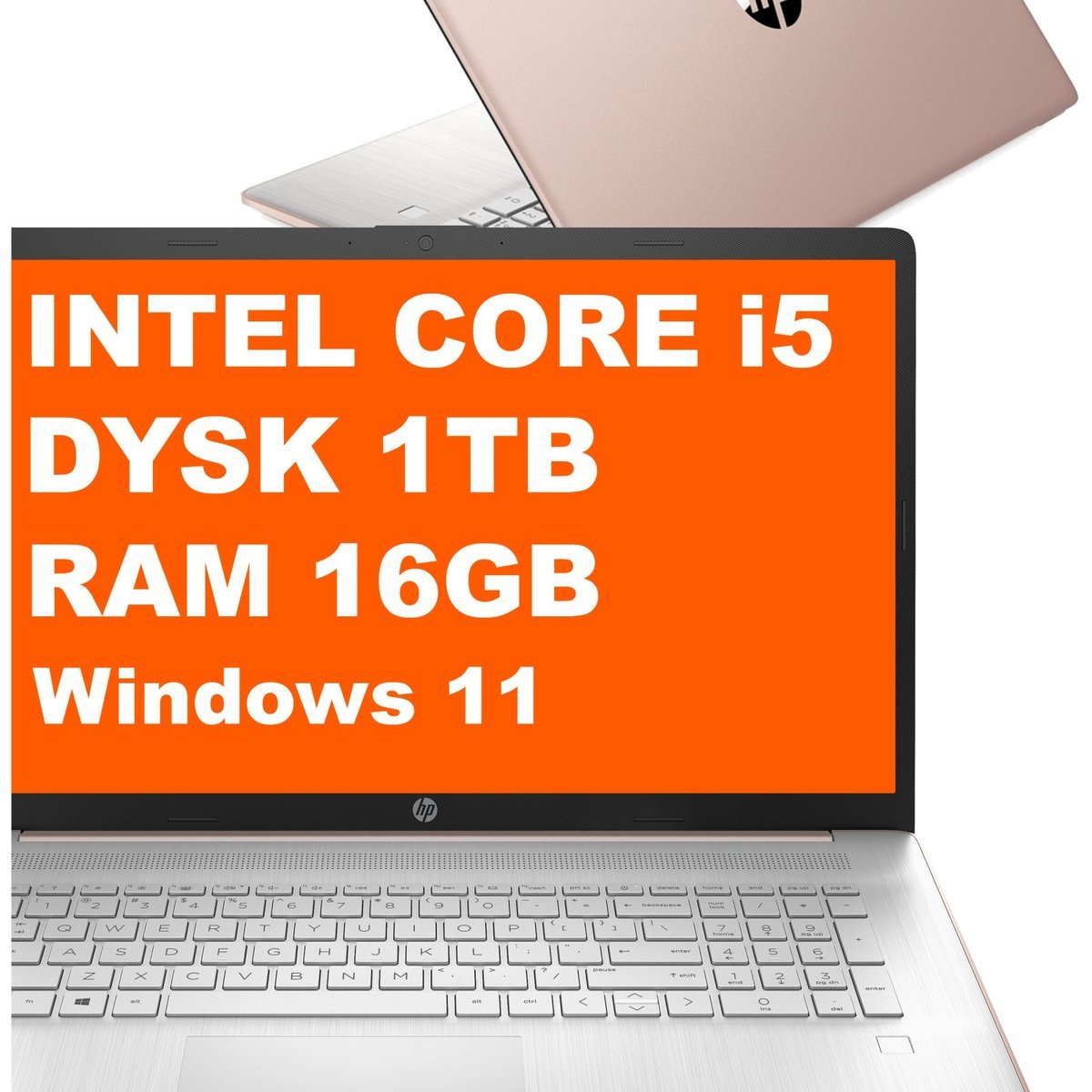 HP 17T-CN300 / D37BFU8 / Intel Core i5 / 16GB / 1TB / Intel Graphics / FullHD / Win 11 / Różowy D37BFU8_16GB_1000SSD_W11