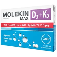 Witaminy i minerały - Natur Produkt N.P SP Z O.O MOLEKIN D3 + K2 MAX 30 tabletek - miniaturka - grafika 1